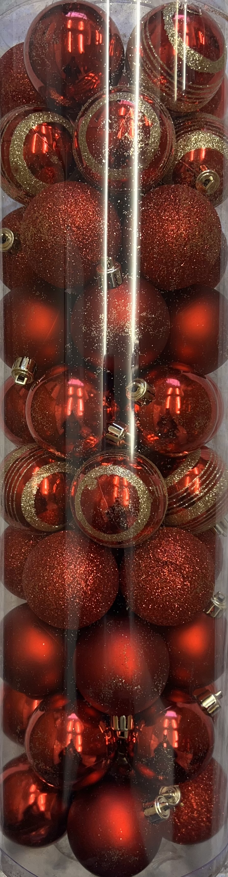 Kilted Christmas Tree MultiFinishBalls50pcRedGold