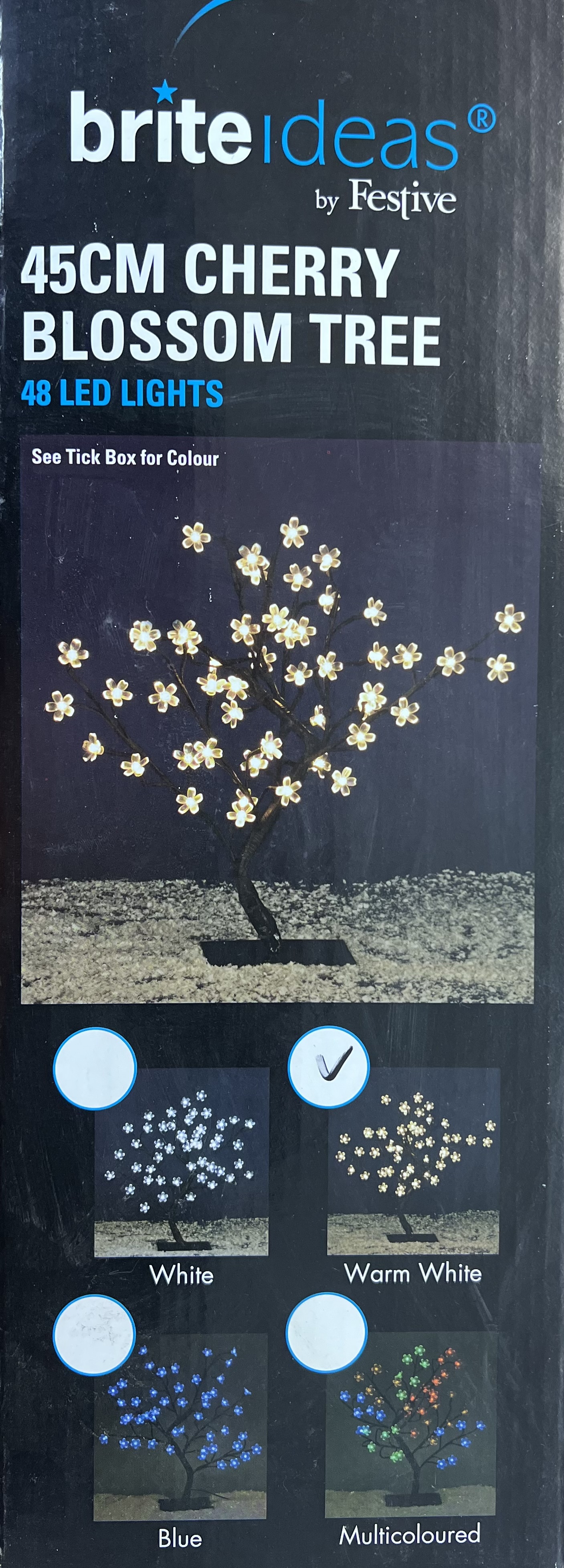 Kilted Christmas Tree 45cmCherryBlossomTreeWarmWhite