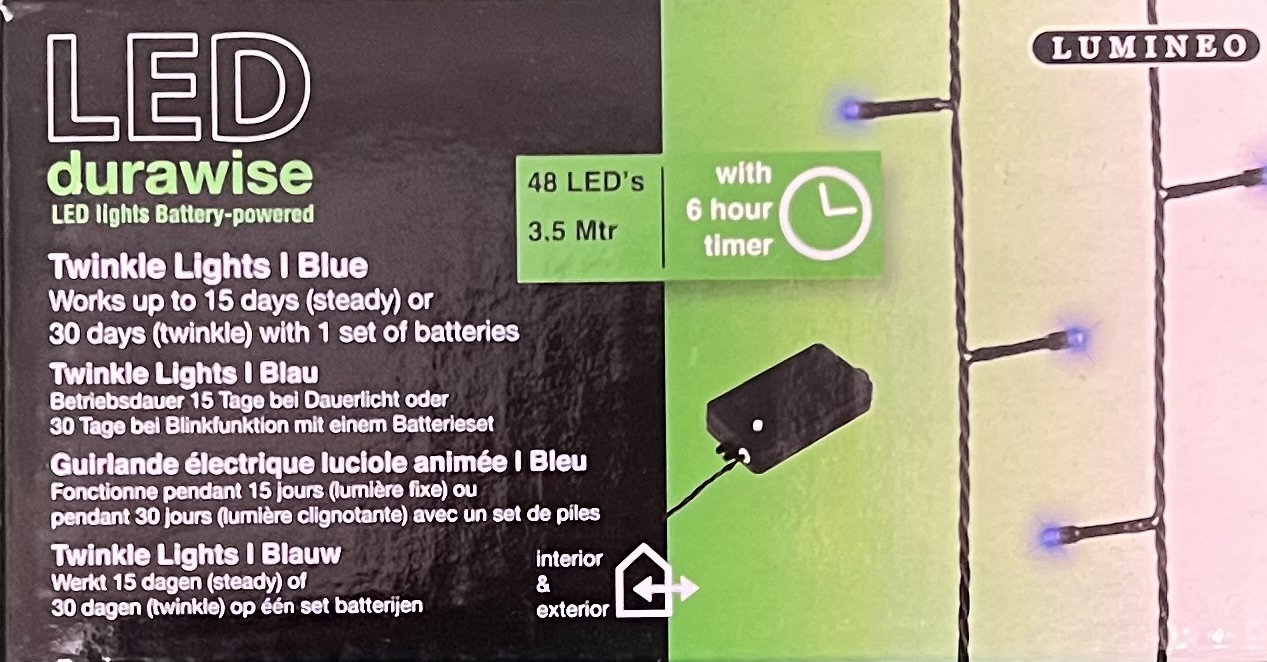 Kilted Christmas Tree 48BlueLEDTwinkleLights